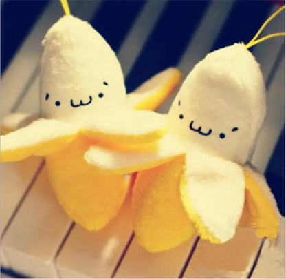 Cute Banana Plush Keychain Charm