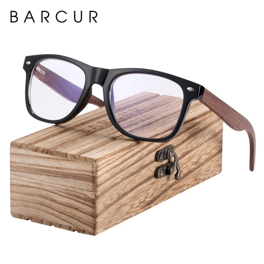BARCUR Wood Blue Light Glasses