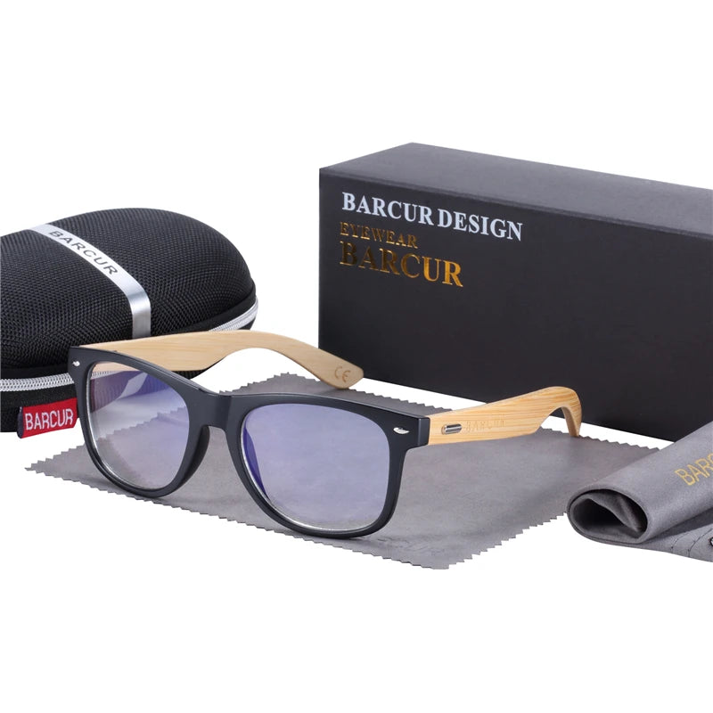 BARCUR Wood Blue Light Glasses