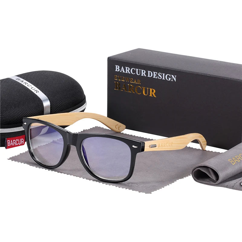 BARCUR Wood Blue Light Glasses
