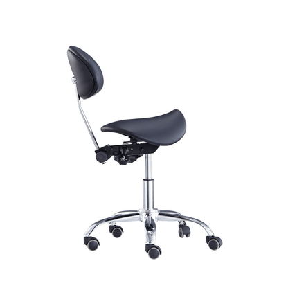 Divided Saddle Seat Stool with Backrest For Dental Hygienist