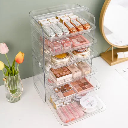 3-Tier Dustproof Makeup & Jewelry Organizer