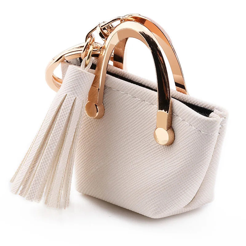 Mini Leather Coin Purse Keychain