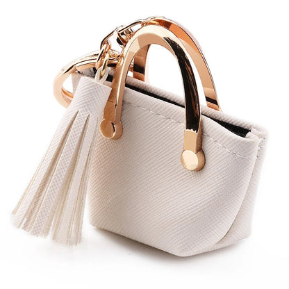 Mini Leather Coin Purse Keychain