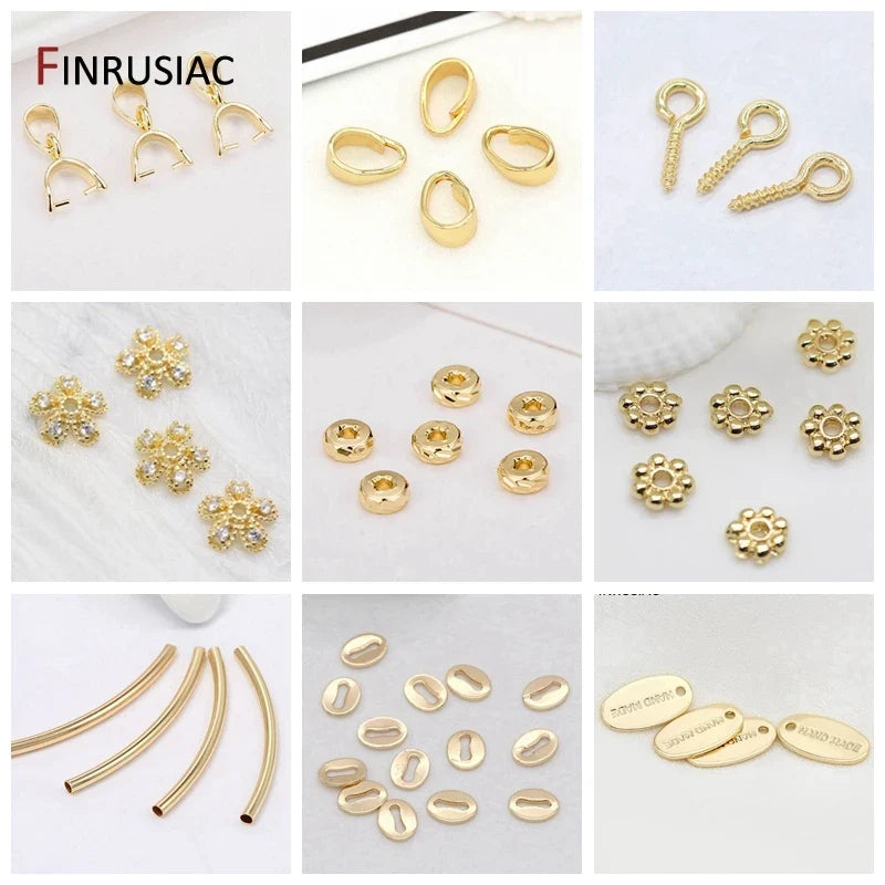 Gold Plated Jewelry Ring Connectors, 10Pc