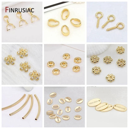 Gold Plated Jewelry Ring Connectors, 10Pc