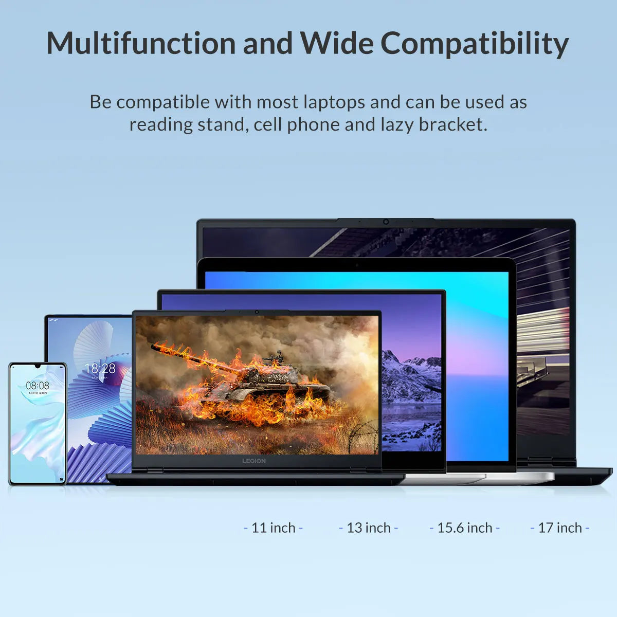 7-Angle Foldable Laptop Riser