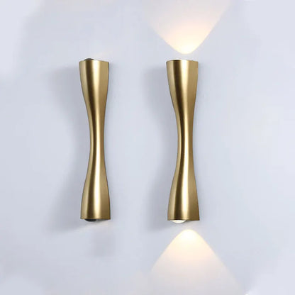 Brushed Gold Up-Down Wall Sconce