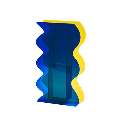 Acrylic Rainbow Geometric Tabletop Vase