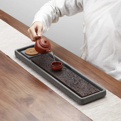Volcanic Basalt Dragon Tea Tray