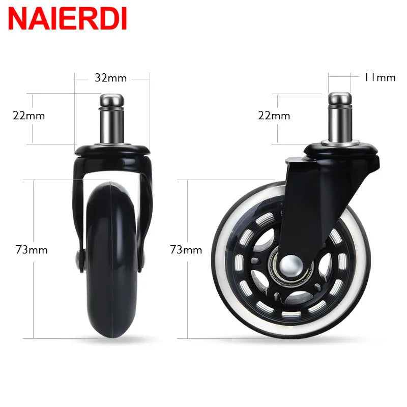 NAIERDI Office Chair Caster Wheels