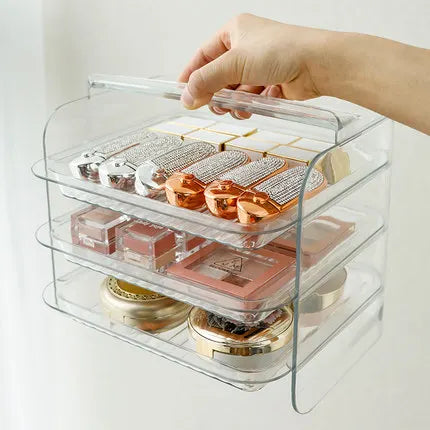 3-Tier Dustproof Makeup & Jewelry Organizer