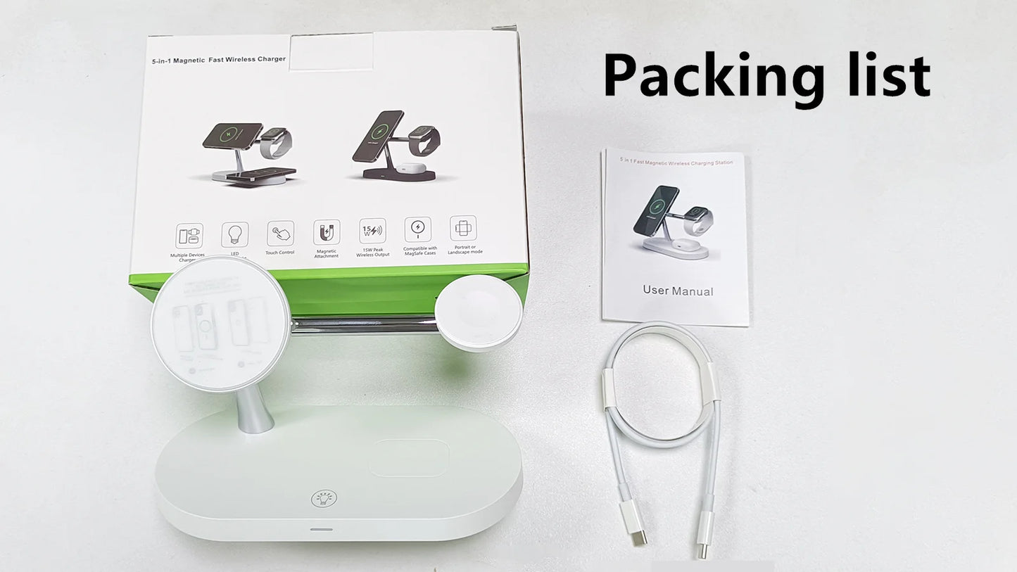 MagGlow Elite 3-in-1 Magnetic Wireless Charging Station