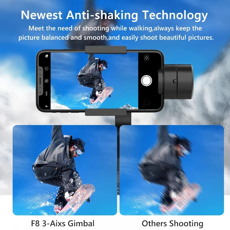 F8 3-Axis Phone Gimbal, Anti-Shake