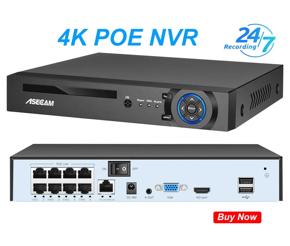 4K PoE Bullet Camera, Color Night Vision