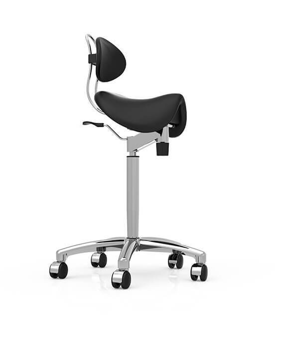 Sit-Stand Saddle Chair  with Back Rest for Better Posture