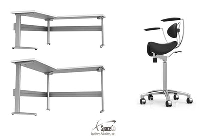 Sit-Stand Saddle Chair  with Back Rest for Better Posture