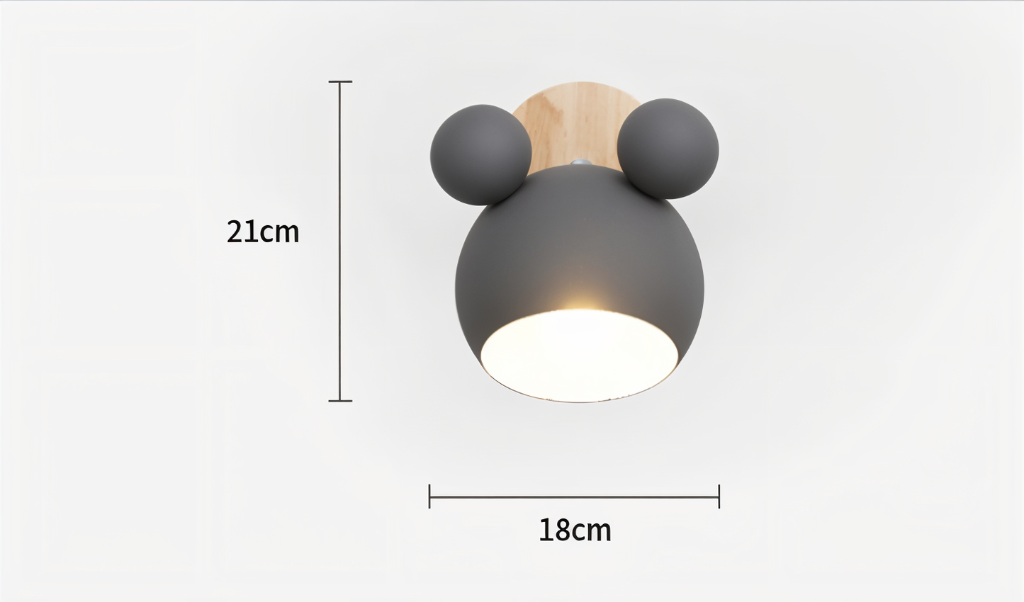 Playful Mouse Wall Lamp for Kids' Rooms