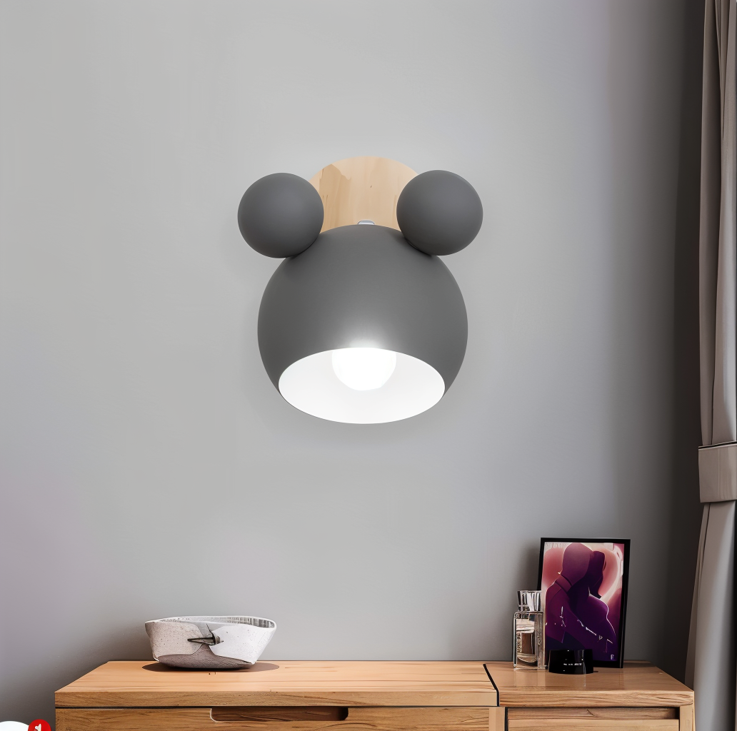 Playful Mouse Wall Lamp for Kids' Rooms