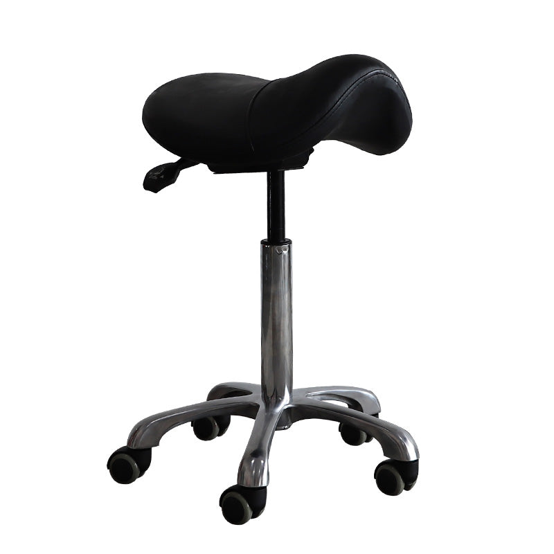 Small Hydraulic Saddle Shape Rolling Stool with Tilt-able Seat
