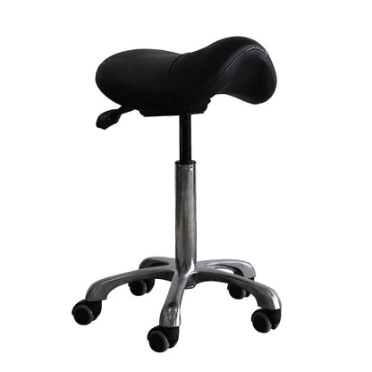 Small Hydraulic Saddle Shape Rolling Stool with Tilt-able Seat