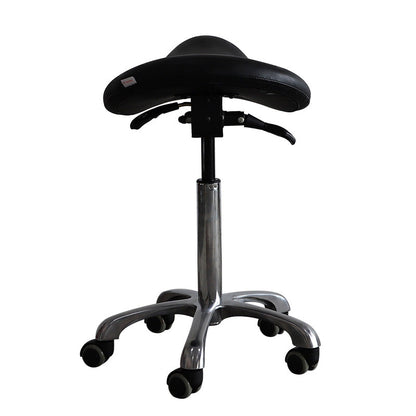 Small Hydraulic Saddle Shape Rolling Stool with Tilt-able Seat