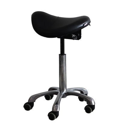 Small Hydraulic Saddle Shape Rolling Stool with Tilt-able Seat