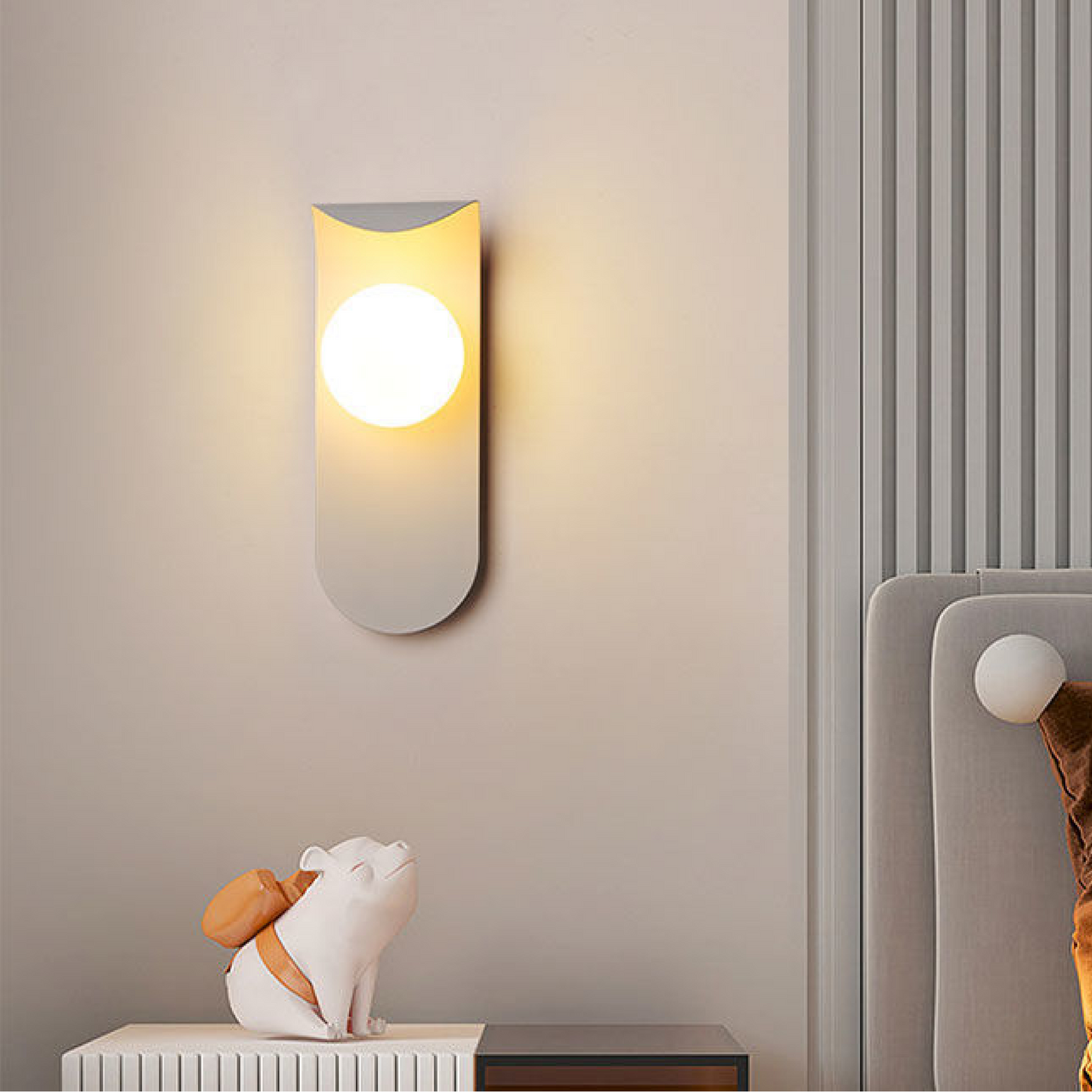 Nordic Orb Wall Light with Glass Diffuser