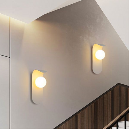 Nordic Orb Wall Light with Glass Diffuser