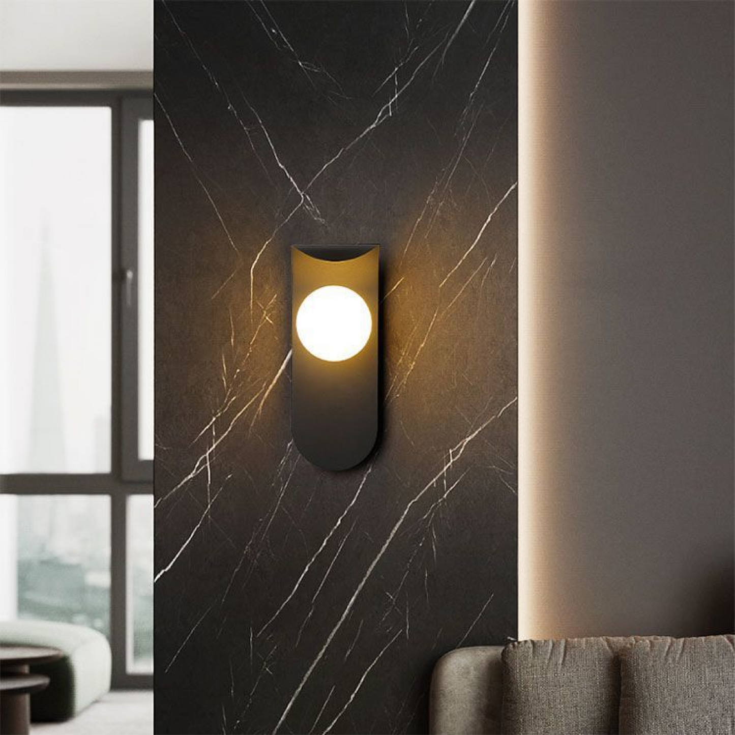Nordic Orb Wall Light with Glass Diffuser