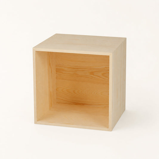 Light Wood Modular Cube Storage Cabinet