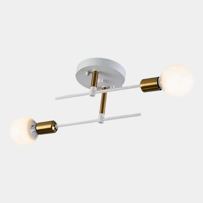 Black & Gold Flush Mount Ceiling Lamp