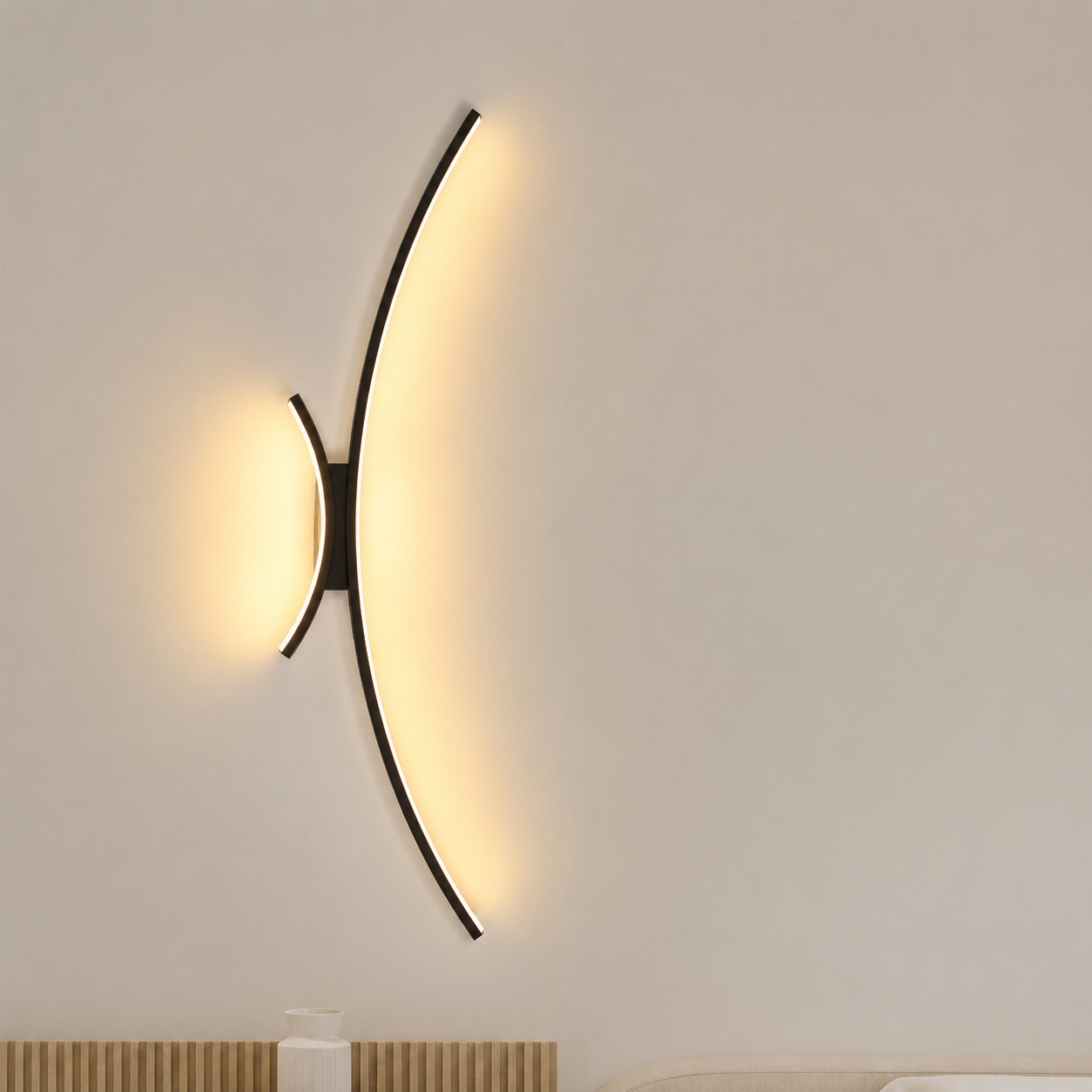 Curved Linear LED Wall Sconce