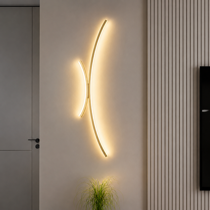 Curved Linear LED Wall Sconce