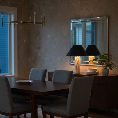 Modern Black Shade Marble Table Lamp