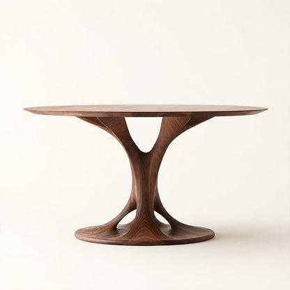 Artisan Carved Walnut Dining Table