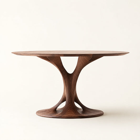 Artisan Carved Walnut Dining Table
