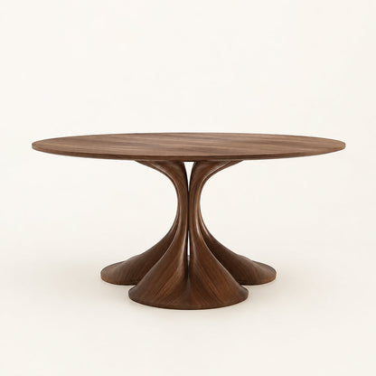 Artisan Carved Walnut Dining Table