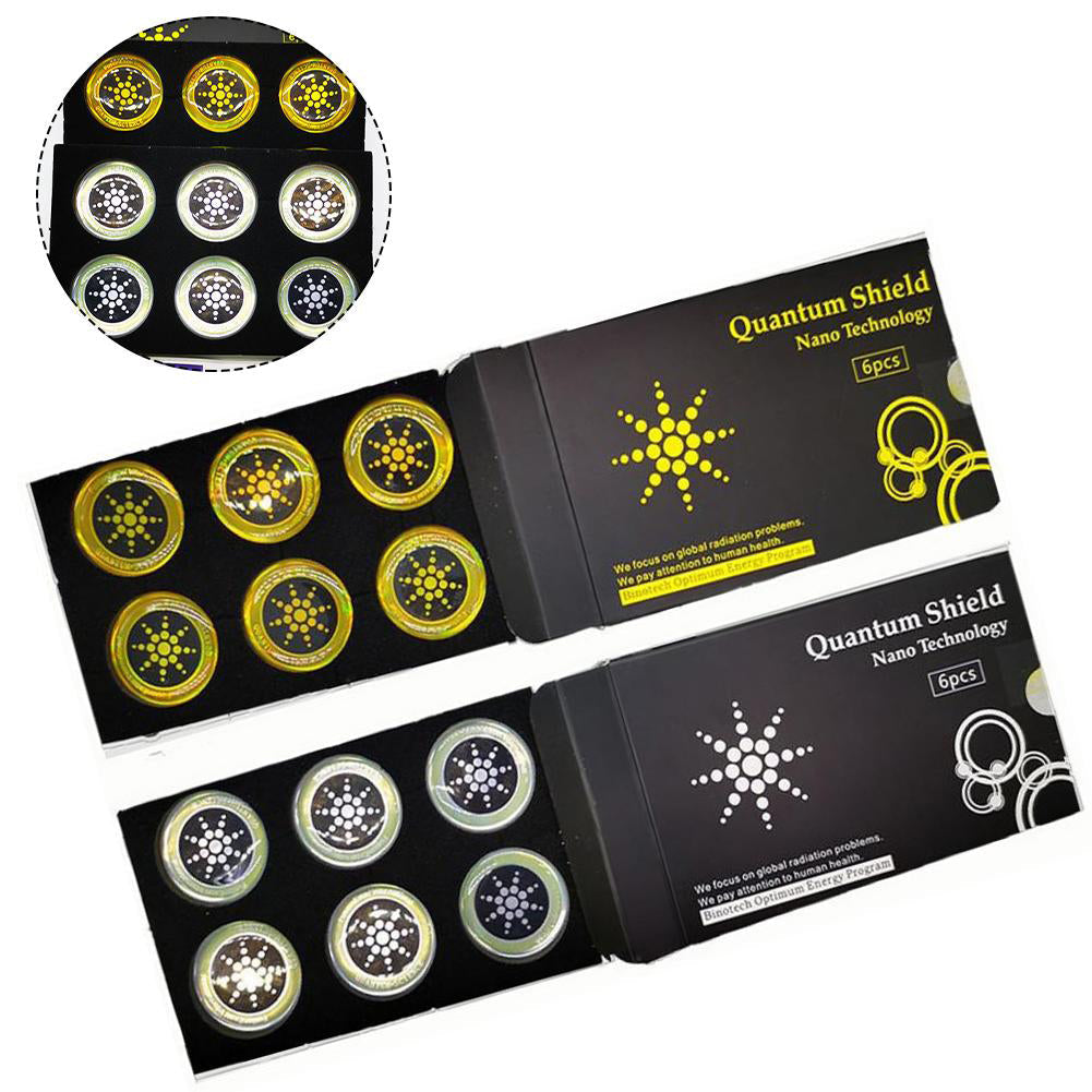 6-Pack EMF Radiation Shield Stickers