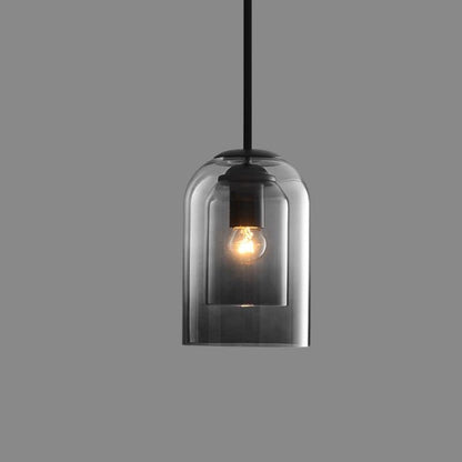 Mica Mid-Century Double Glass Pendant