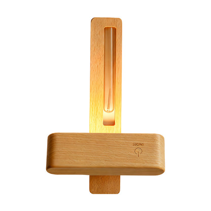 Ergové Wood Wall Light with Glass Vase, Magnetic Mount