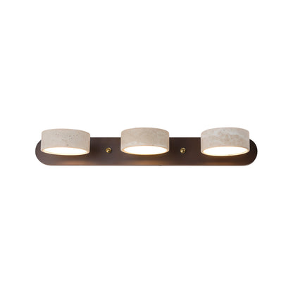 Ergové Japandi Vanity Light Bar Travertine Wall Mount