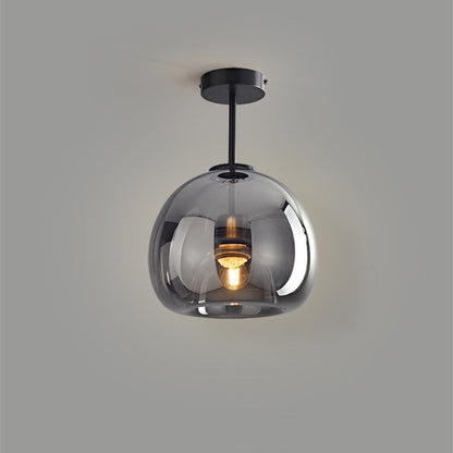 Amber Bubble Glass Pendant, Retro Glow