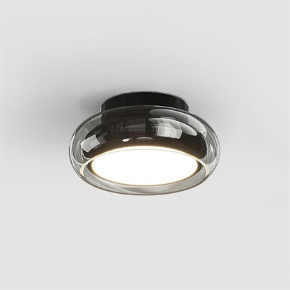 June Retro Glass Flush Ceiling Light