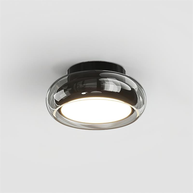 June Retro Glass Flush Ceiling Light