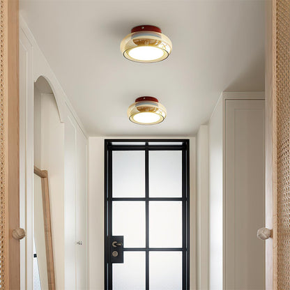 June Retro Glass Flush Ceiling Light