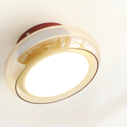 June Retro Glass Flush Ceiling Light