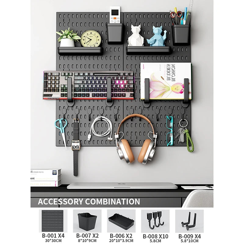 No-Holes Wall Pegboard Organizer
