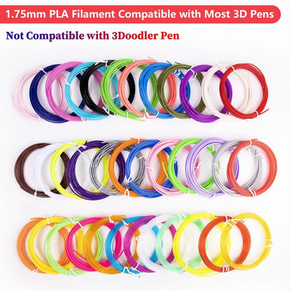 32-Color 3D Pen Filament, 320ft PLA Refills