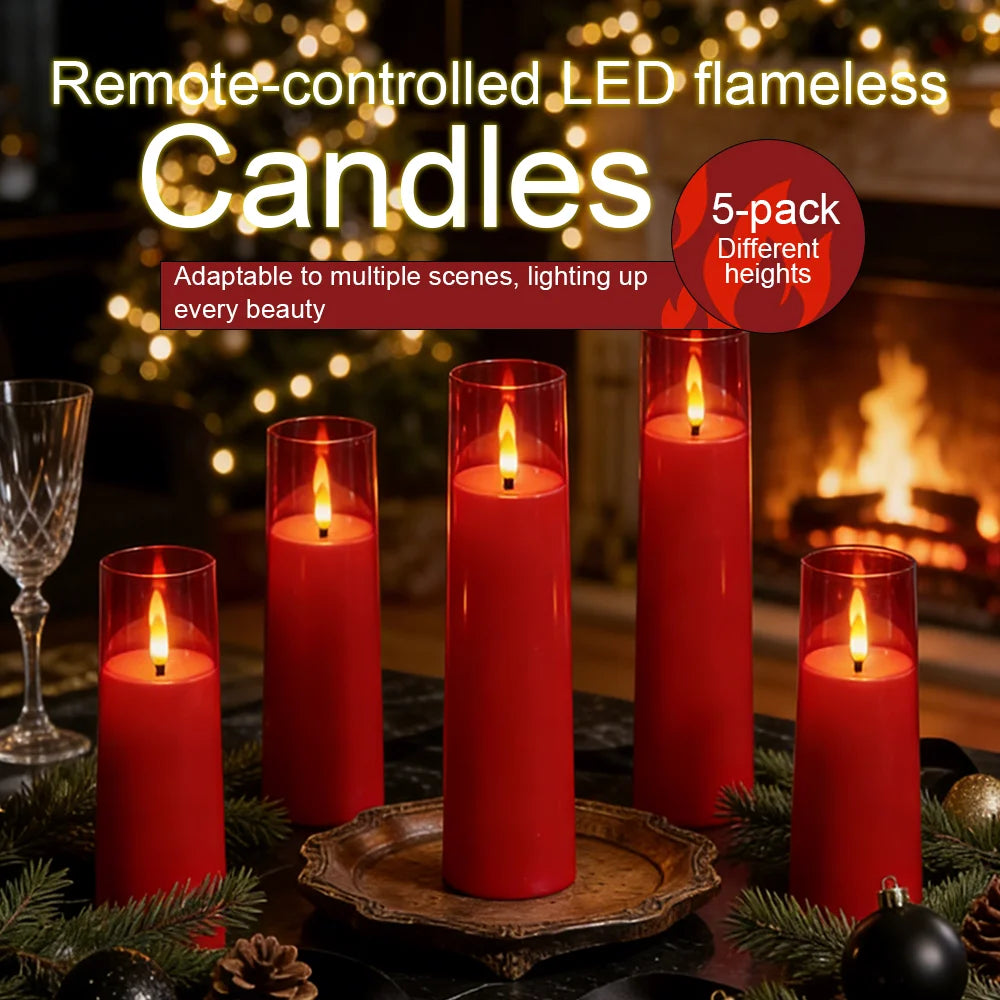 Remote Controlled LED Candles (Set of 5)